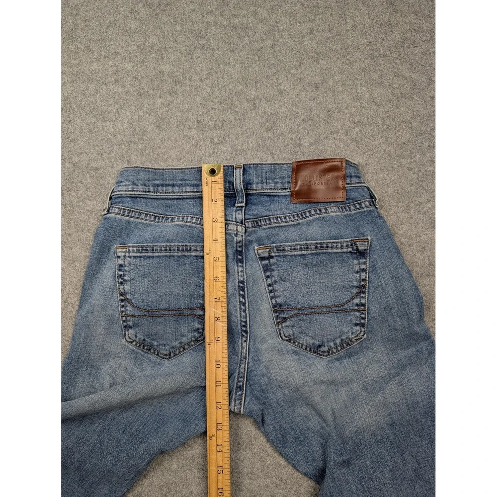 Hollister Epic Flex Straight Jeans Mens 26x30 Blue Light Wash Stretch Denim